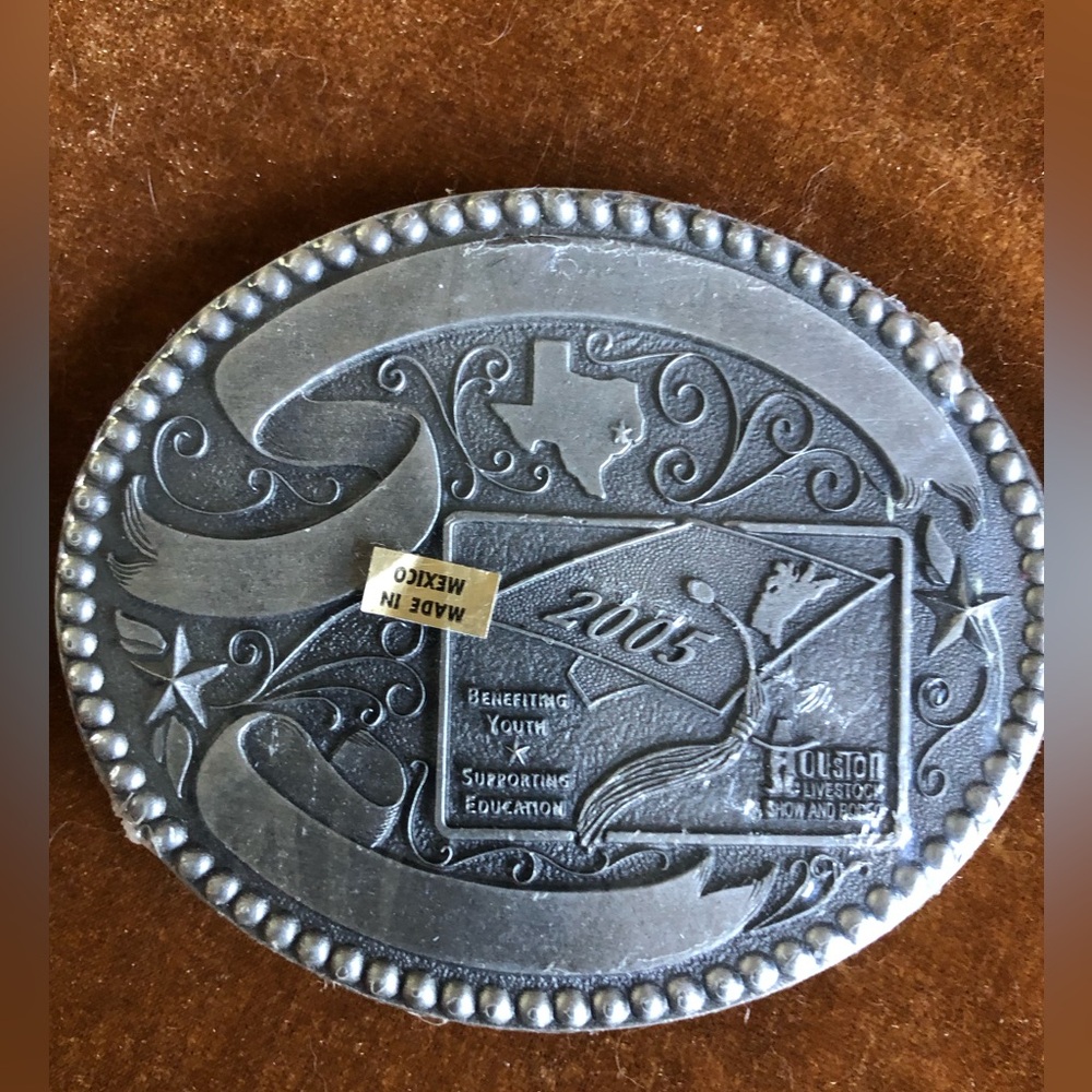 Houston Livestock show and Rodeo belt buckle